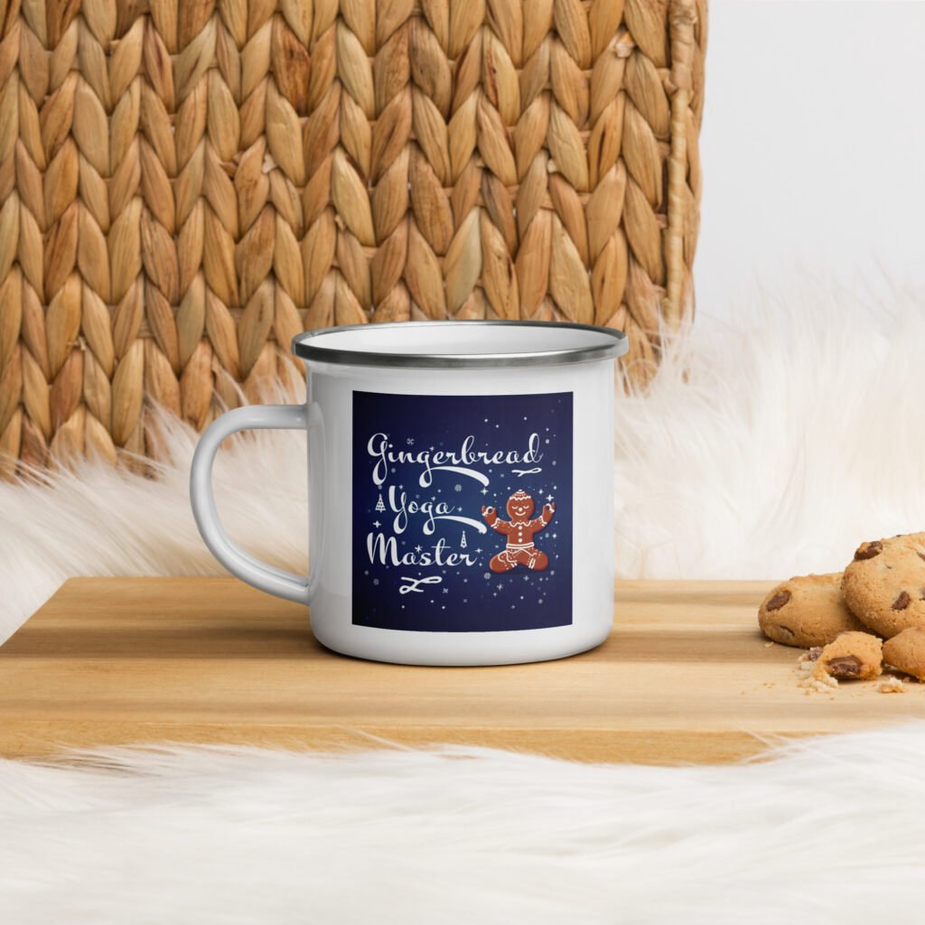 Gingerbread Yoga Master Enamel Mug