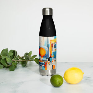 Abstract modern art stainless steel water bottle