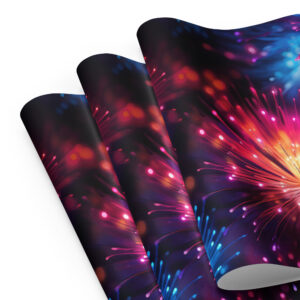 Vibrant fireworks Wrapping paper sheets