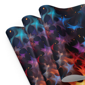 Vibrant fiery pattern wrapping paper sheets