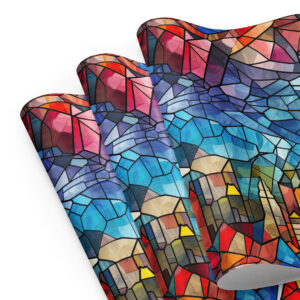 Stained glass pattern wrapping paper sheets