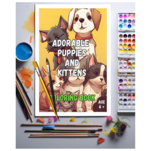 Adorable Puppies and Kittens: A Delightful Coloring Book for Pet Lovers