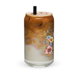 Personalized Bloom & Blossom Can-shaped glass