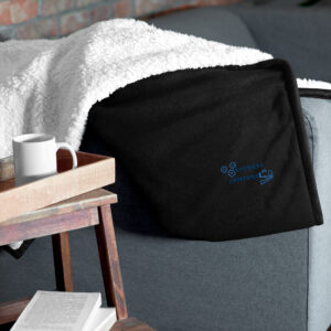 Eternal comfort embroidered premium sherpa blanket