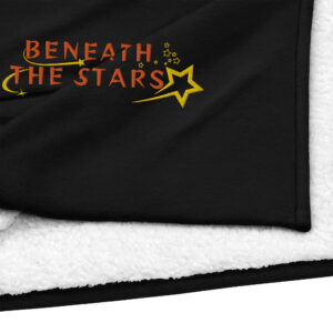 Beneath the starts embroidered premium sherpa blanket