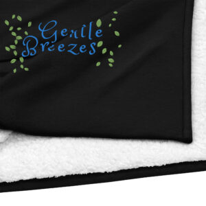 Gentle breeze embroidered Premium sherpa blanket