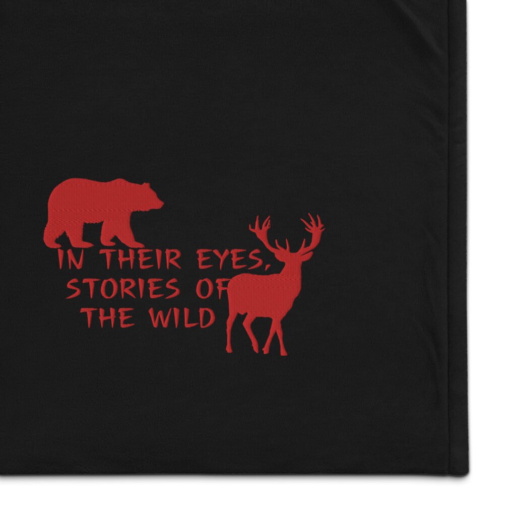 In their eyes, stories of the wild Premium sherpa blanket