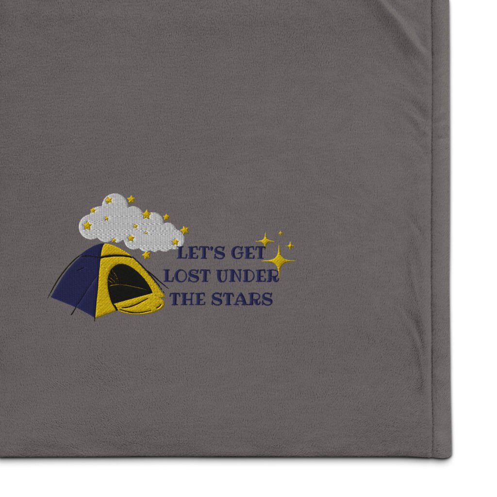 Let's get lost under the stars Premium sherpa blanket