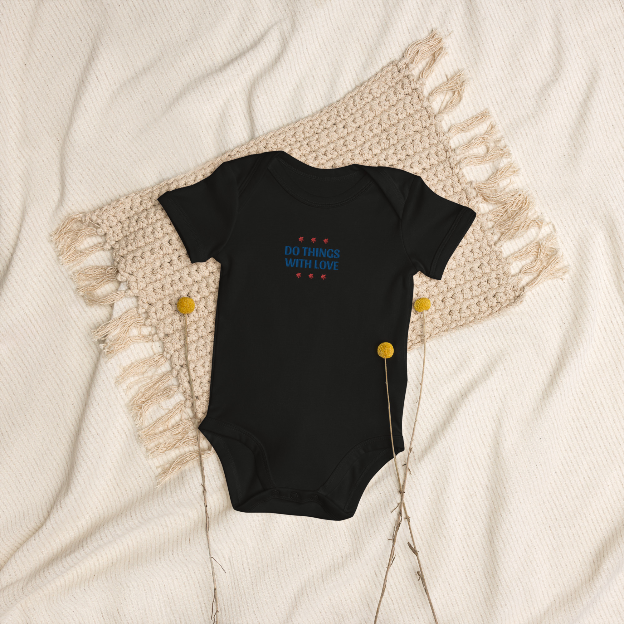 Do things with nothing Organic cotton baby bodysuit