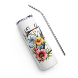 Personalized Bloom N' Blossom Stainless steel tumbler