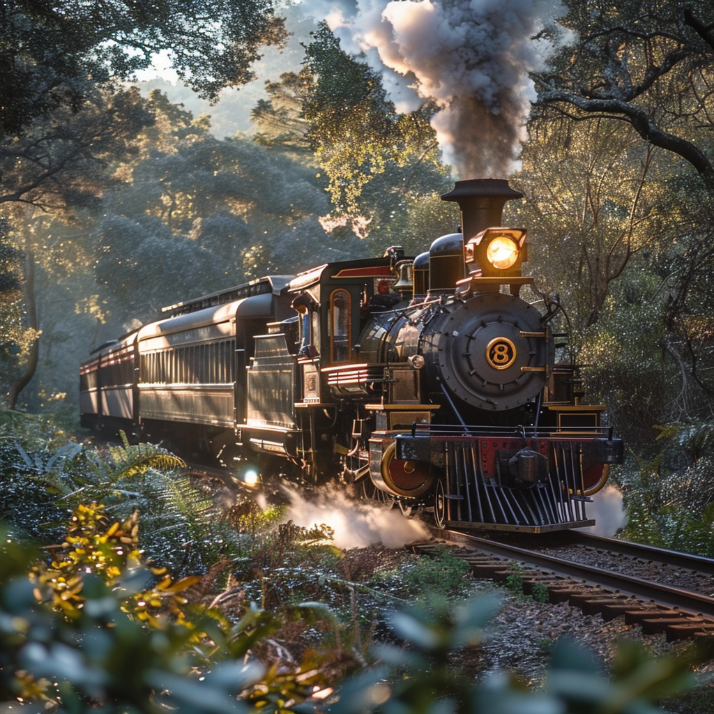 Embark on a Magical Journey: Ride a Mini Steam Train Through a Lush Forest in the East Bay!