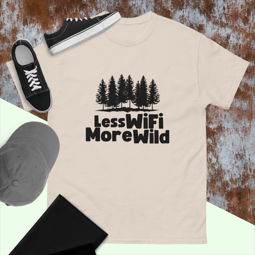 Less WiFi, More Wild Men's classic tee