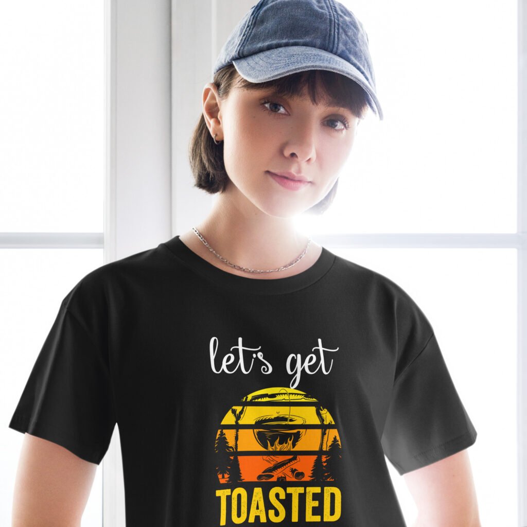 Hiking Humor Let's get toasted Women’s crop top