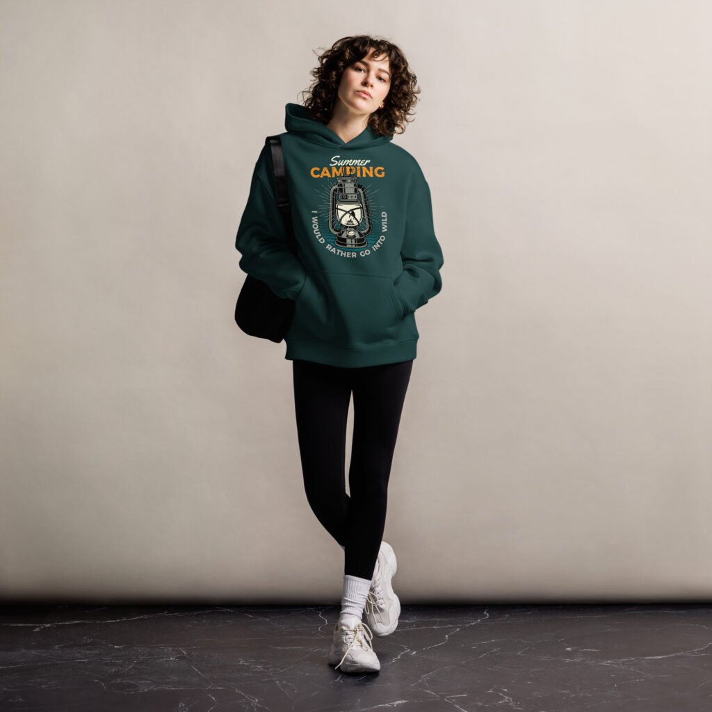 Summer Camping Unisex oversized hoodie