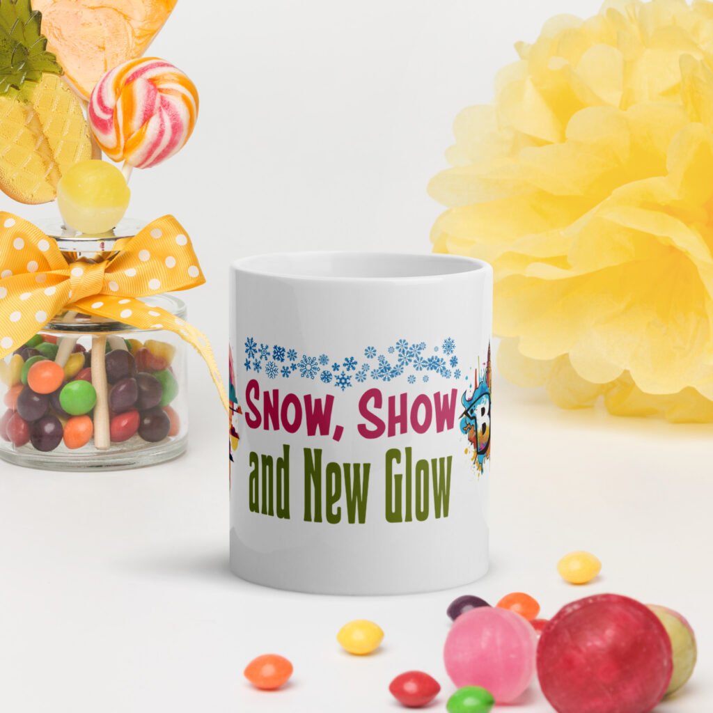 Buffalo White glossy mug