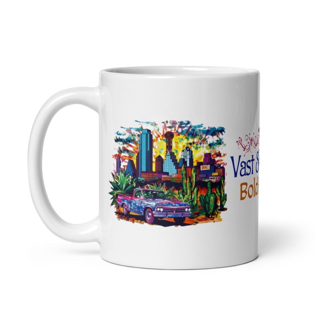 Texas White glossy mug