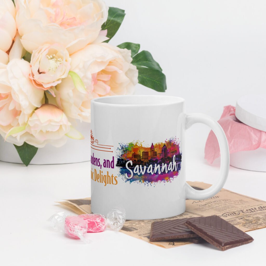 Savannah White glossy mug