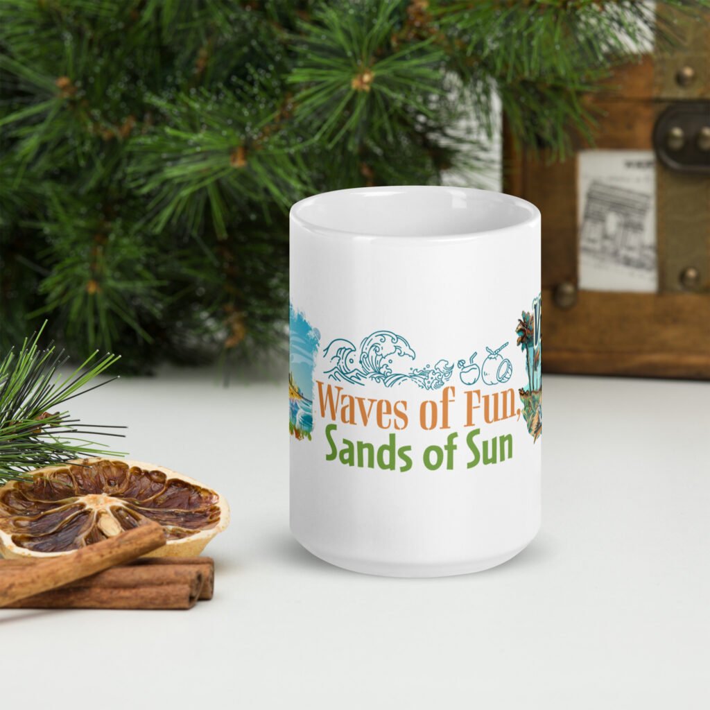 Virginia Beach White glossy mug