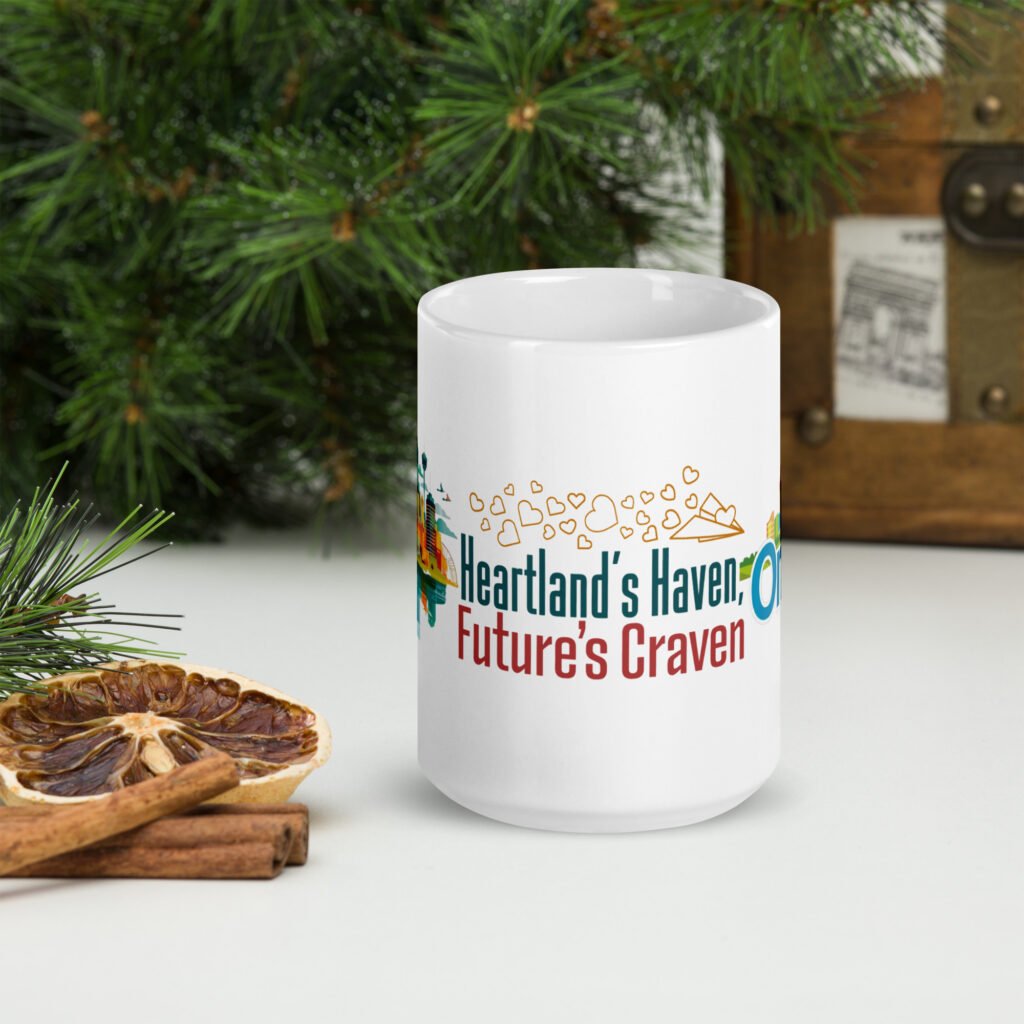 Omaha White glossy mug