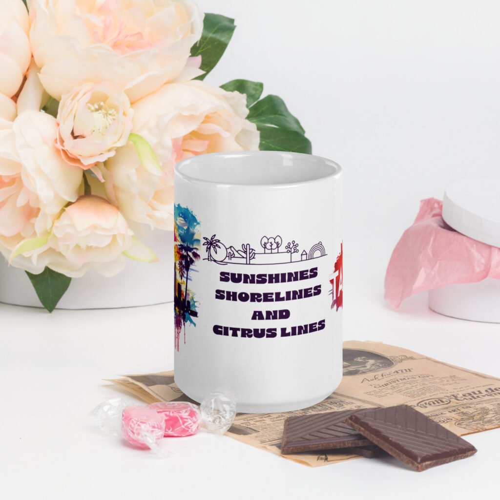 Tampa White glossy mug